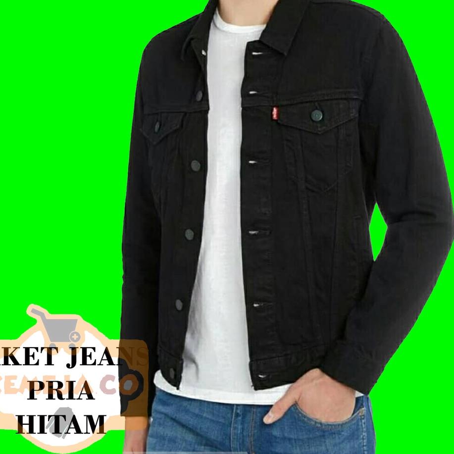 ❋ JAKET DENIM PRIA / JAKET JEANS PRIA / JAKET DENIM HITAM / JAKET JEANS PRIA PREMIUM / JAKET COWOK ▲