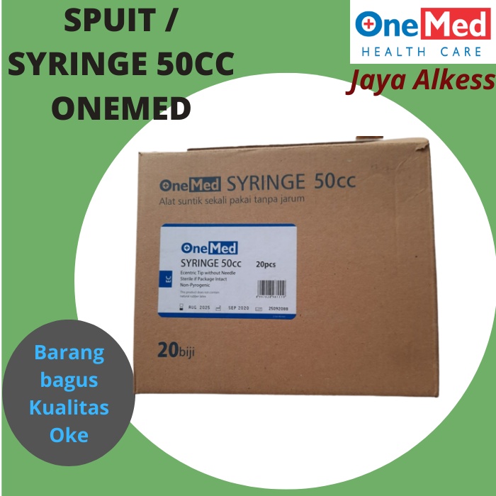 Disposable Syringe 50 cc OneMed Spuit 50 Ml One Med