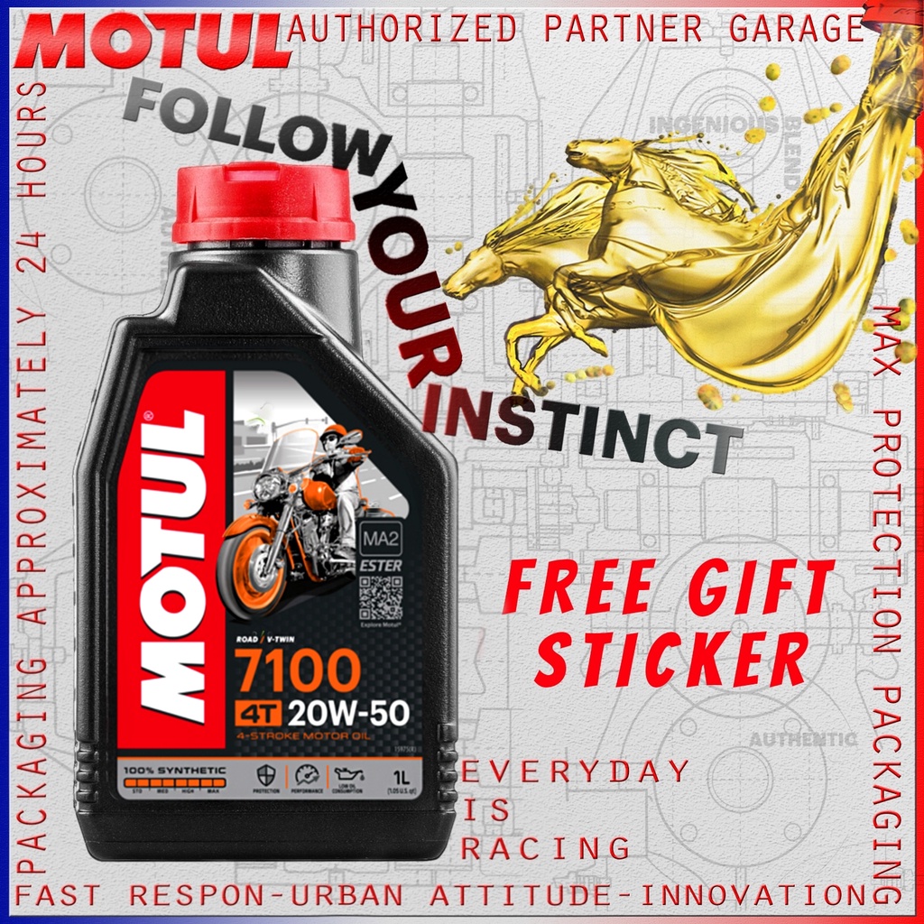 MOTUL 7100 4T 1L 20W50 OLI MOTOR IMPORT ORIGINAL