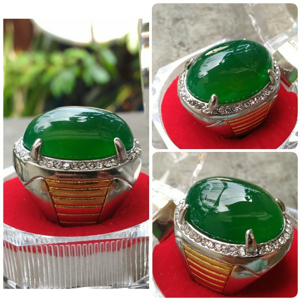 Cincin Batu Akik AKIK HIJAU GARUT / IJO GARUT TOP QUALITY FS213