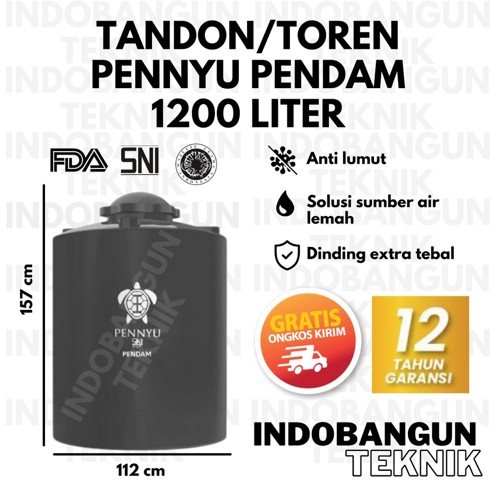 Tandon Toren Tangki Air Pennyu 1000 Liter 1200 Liter Pendam Tanam Underground Harga Murah Anti Lumut
