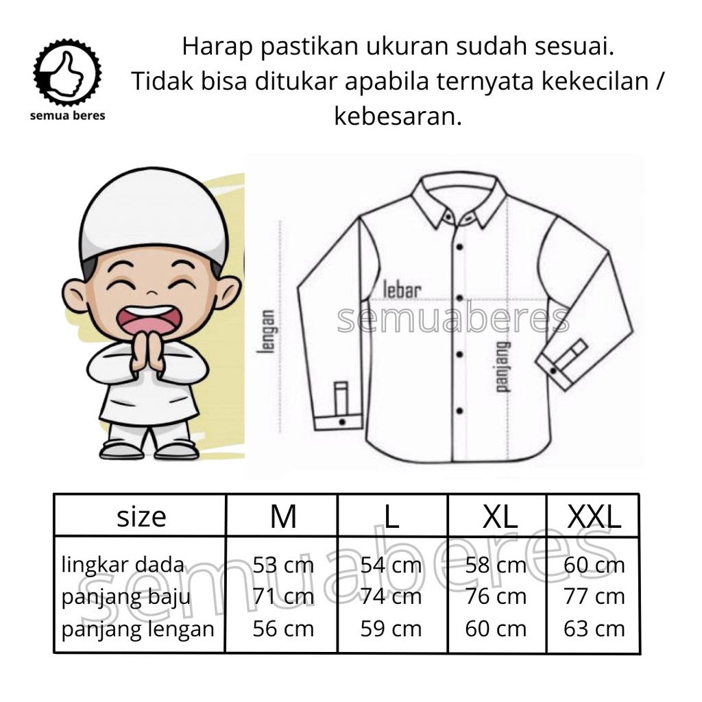 MODEL BARU Baju Koko Wadimor Anak Muda Tangan Lengan Panjang Jumbo Busana Muslim Pria Takwa Taqwa Putih Katun Jumbo