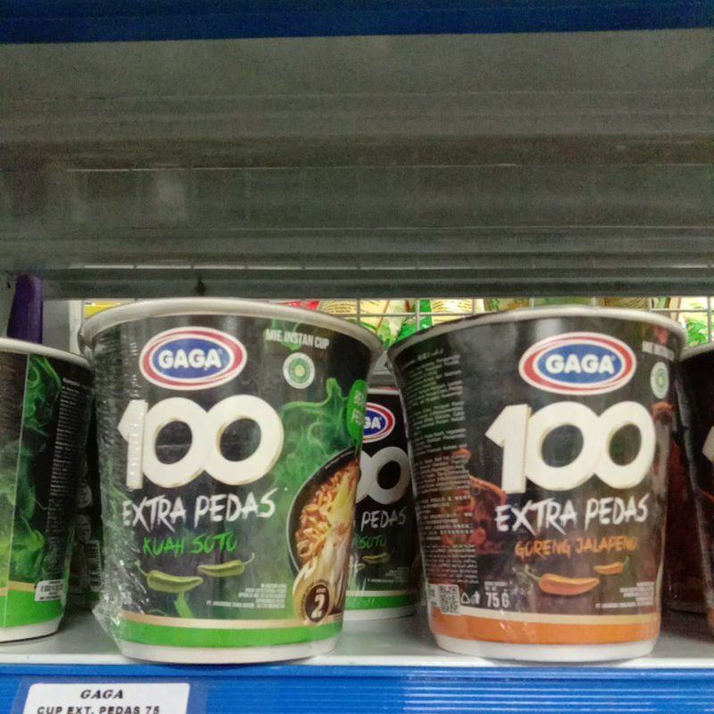 

mie instan cup gaga 100 extra pedas