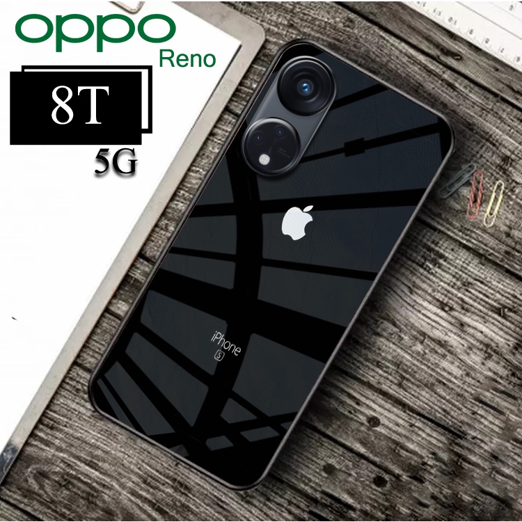 (SC175) Softcase Glass Kaca Oppo Reno 8T 5G - Kesing Hp  Oppo Reno 8T 5G  - Softcase Glass Hp  Oppo 