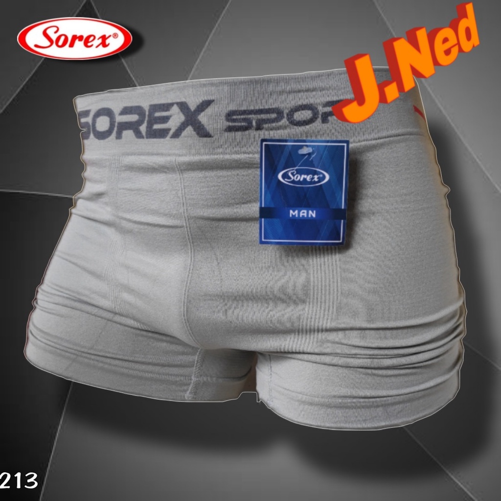 J213T - CELANA DALAM PRIA BOXER SOREX SIZE M - XXL HARGA 3 PCS