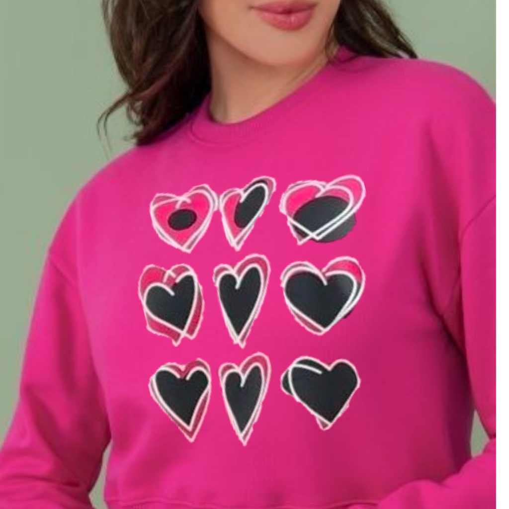 NINE LOVE SWEATER CREWNECK OBLONG - ATASAN BLOUSE WANITA ALA KOREAN FASHION TERKINI