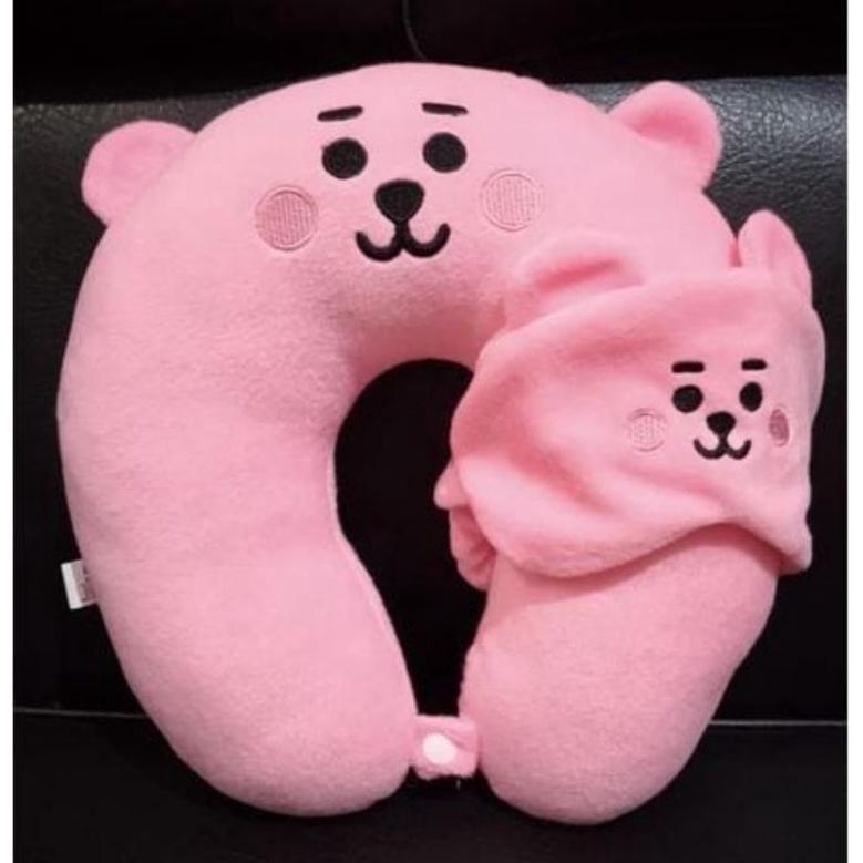 Bundara.id Pr-1274 Bantal leher + penutup mata Sangat lembut Bantal leher nyaman dewasa remaja anak