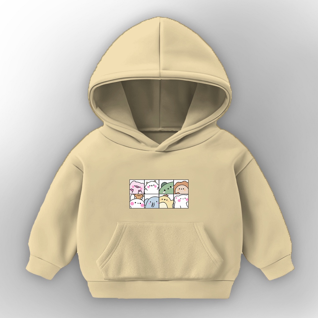 Hoodie Anak Gambar Kombinasi Untuk Usia 1-6 Tahun