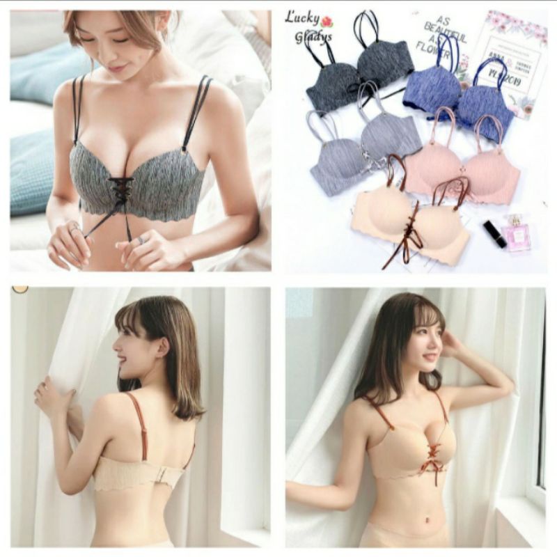 New bukan Preloved Push Up Bra Seamles Pink