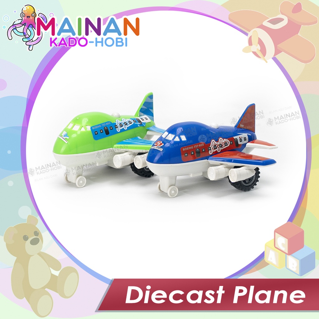 KADO MAINAN ANAK MINIATUR DIECAST KENDARAAN AIR BUS PESAWAT TERBANG