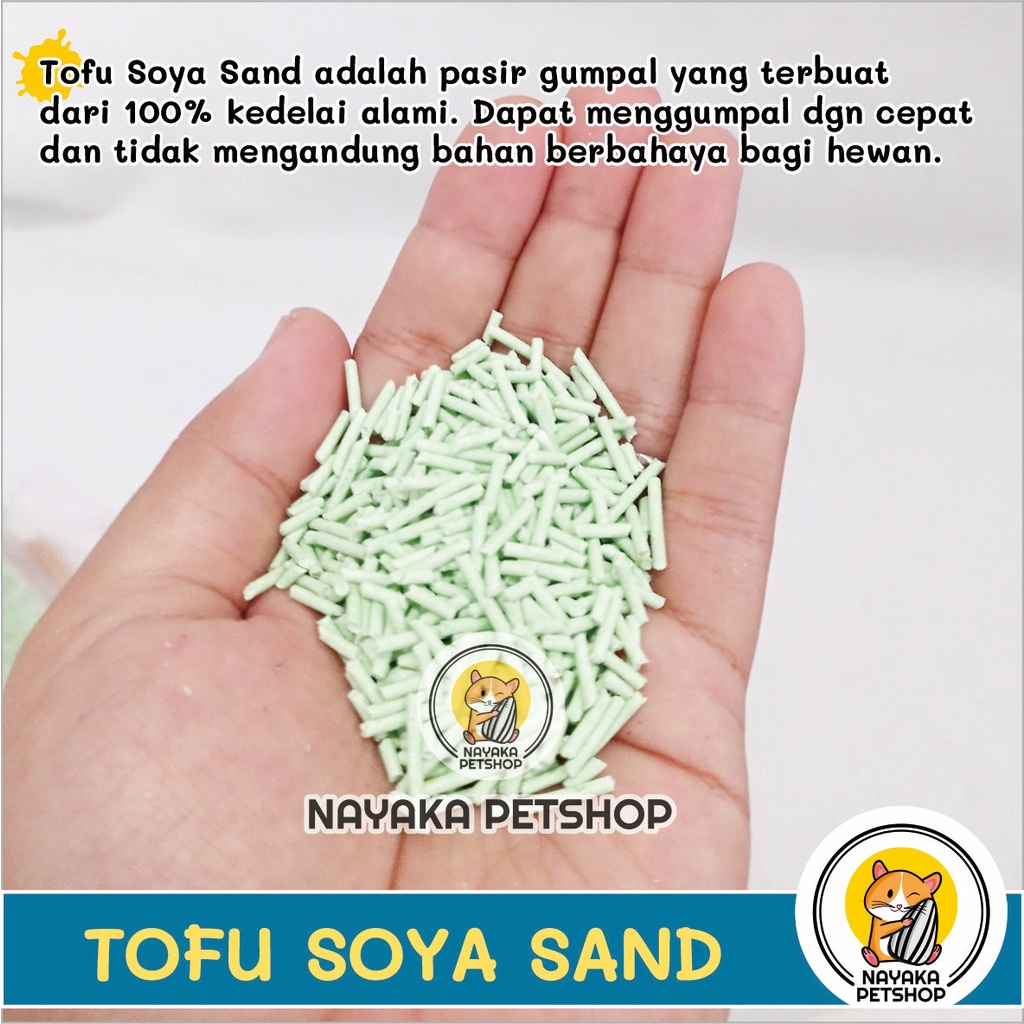 Tofu Soya Sand Pasir Toilet Hamster Gumpal 250 gr Pengganti Zeolit Pup Kencing Kotoran Hewan