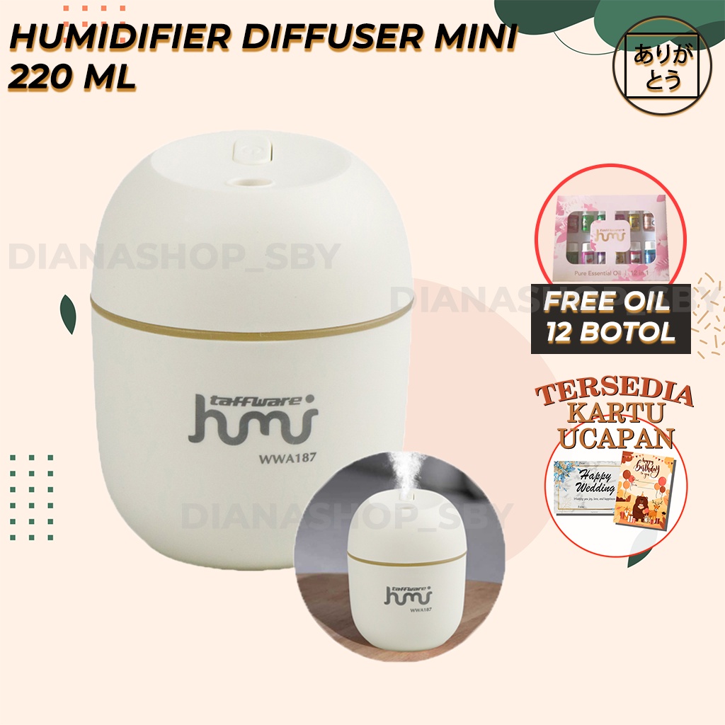 Humidifier Diffuser Aromatherapy mini Essential Oil Pengharum Ruangan Pelembab Ruangan 220ML