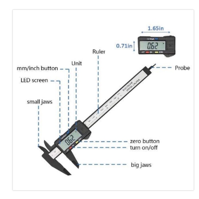 

Jangka Sorong Caliper Meter Jangka 150MM Digital Sigmat LCD SCREEN