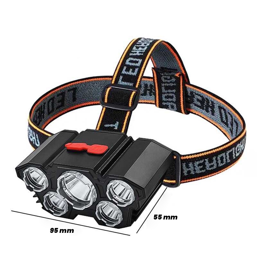 AMARYLLIS Senter LED Kepala Headlamp 5 XPG - F-T21 - Black