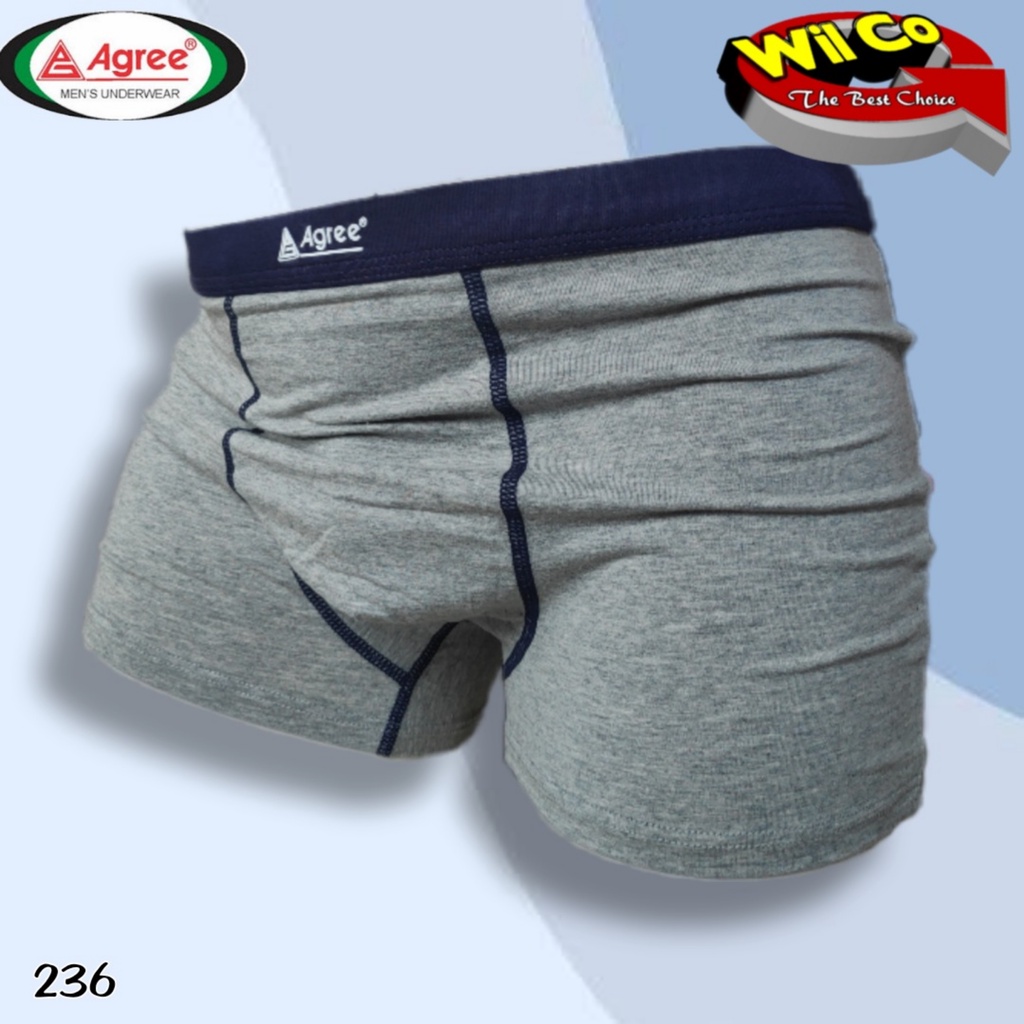 K236 - [Harga Per 1 Potong] CELANA DALAM [BOXER] PRIA AGREE SIZE M - XL