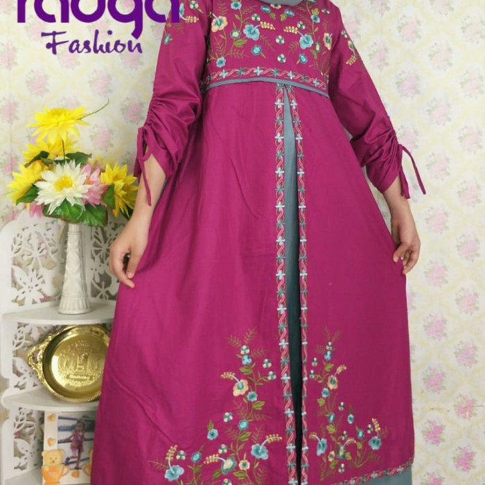 gamis anak perempuan katun bordir