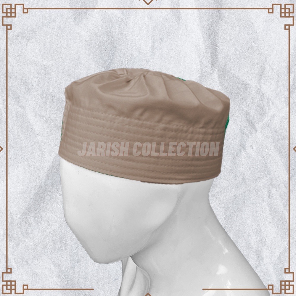 Peci Kopiah IJAZI Katun Polos Hijau Hitam Putih Abu Maroon Kopiah Sholat Santri Pria Dewasa Anak Laki Kopyah Bulat Haji Habib Syeikh Habaib Syech Haqqani HQ Kopeah Pesantren Malaysia Assagofah Terompah Oman Madinah Mesir Turki Pakistan Afghanistan Ori NU