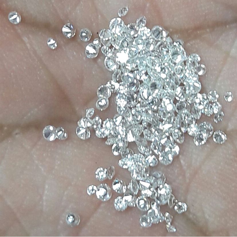 BERLIAN ASLI ORIGINAL Natural Diamond Tabur Putih Eropa 1.7mm Gugur 25 30 Murah Bukan Banjar