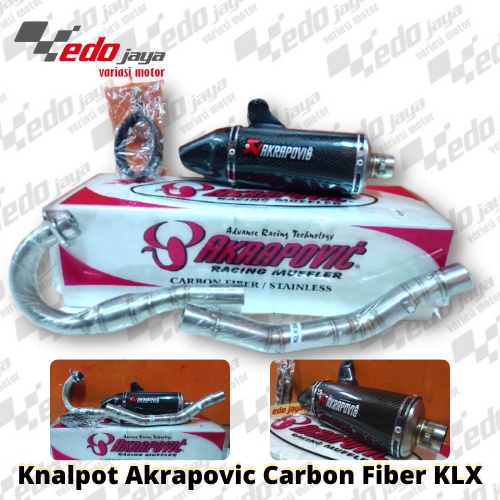 Knalpot Akrapovic Carbon Fiber Import Original Full Stainlis KLX D-Tracker 150 KLX BF