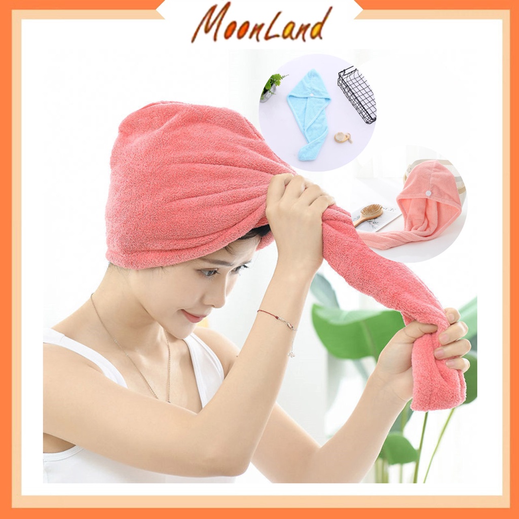 MoonLand Handuk Kepala / Handuk Keramas Microfiber / Lap Pengering Rambut Praktis Dan Cepat 97