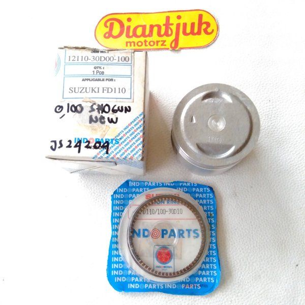 Piston Kit Piston Seher Dan Ring Seher Piston Oversize Os 100 Suzuki Shogun 110 Shogun 110R Kebo Sho