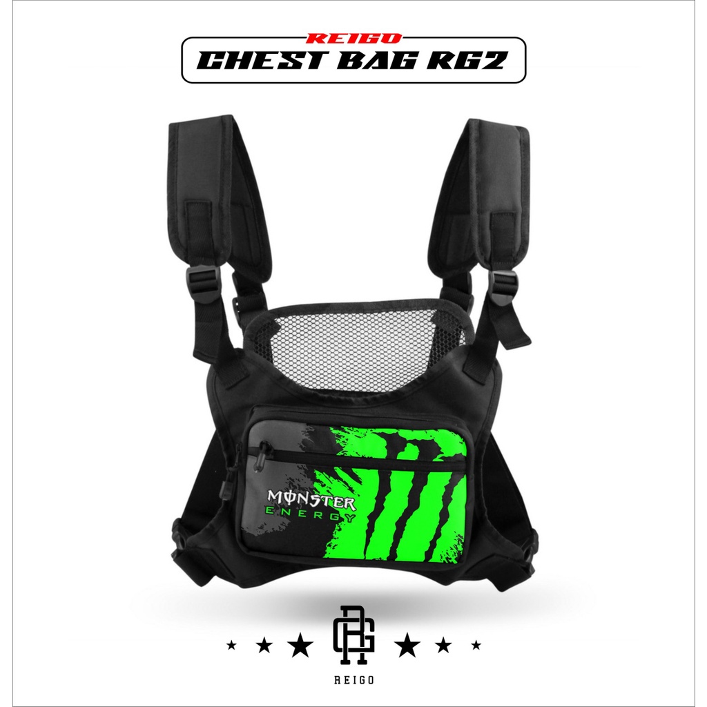 tas dada pria rompi tactical chest bag pelindung dada motor chestbag waterproof