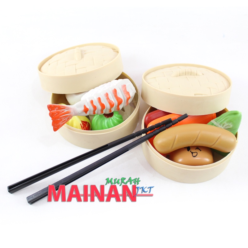 MAINANKEI MAINAN ANAK MURAH SS1589 DIMSUM MINI ISI 9 MAINAN ANAK MASAK - MASAKAN DIMSUM ONIGIRI