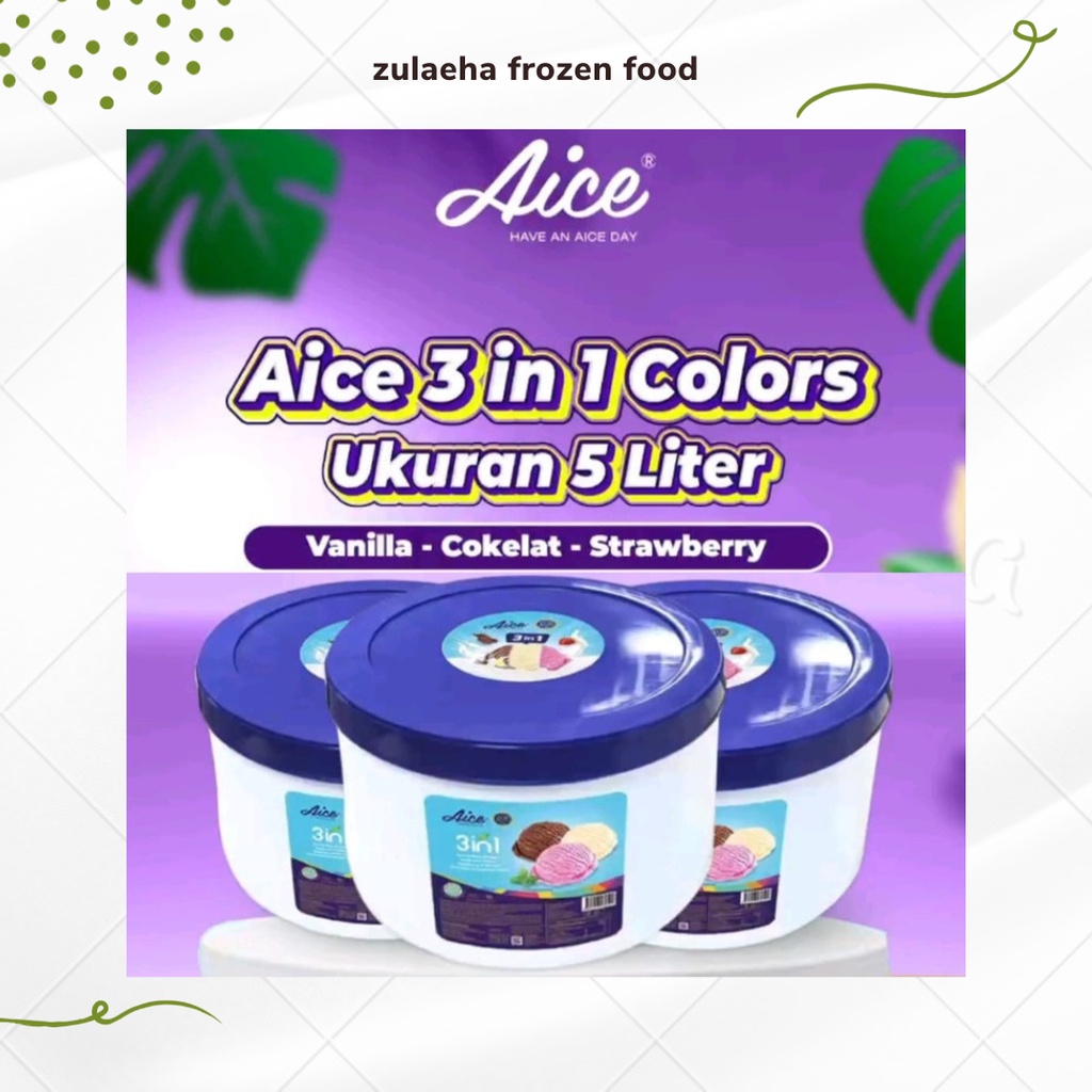 Aice Ice Cream 5 Liter Es Krim Aice 3in1 Ukuran 5 Liter