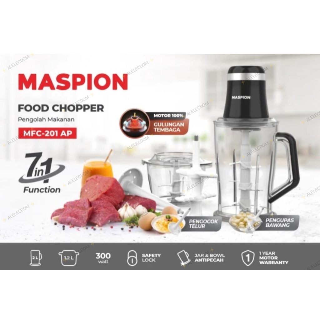 Maspion Chopper MFC 201 AP / Penggiling daging maspion / Food Processor Maspion