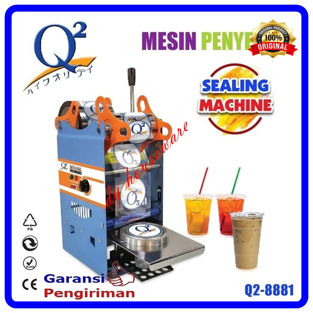 Mesin Cup Sealer Q2 22 Oz 16Oz Alat Press Gelas Plastik Manual Sealing Machine Q2-9991 Q2-8881