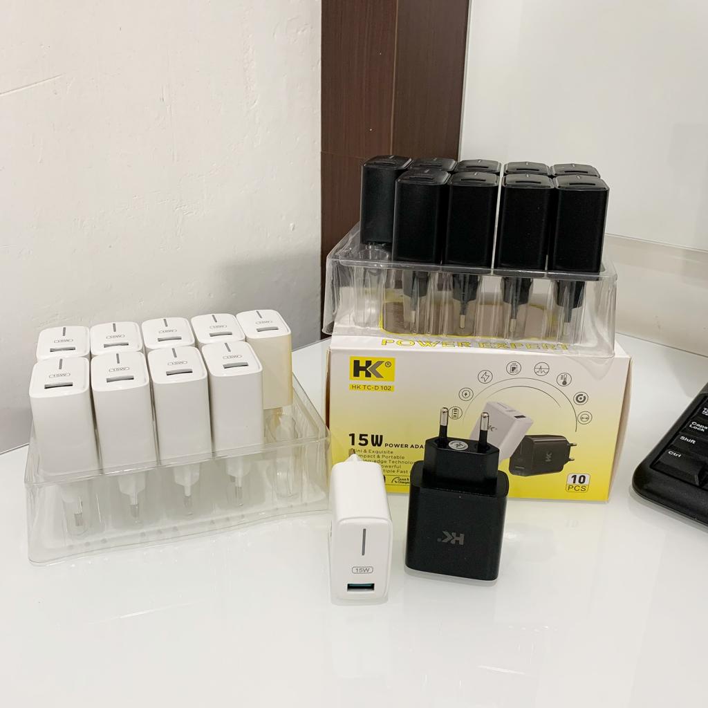 BATOK CHARGER HK D102 15W SATUAN ATAU BOX ISI 10PCS