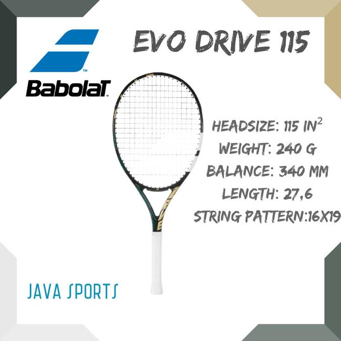 Raket Tenis Babolat Evo Drive 115 Wimbledon | 115 In | 240G Pothabeez99