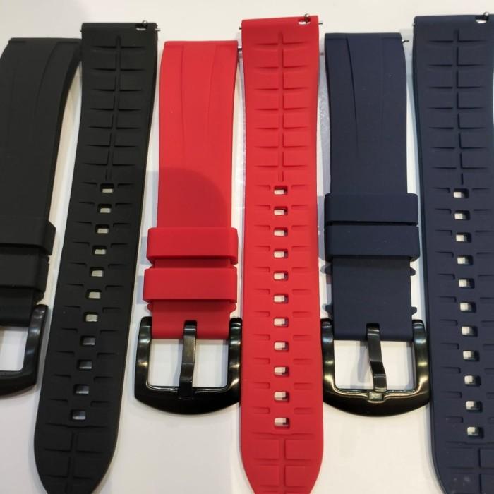 Tali Karet Rubber Strap Lengkung Curved Diver Strap 20mm 22mm Premium