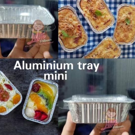 ✻ (ISI 100PCS - BX984 + TUTUP) tray aluminium panggang/Tray kue panggang/Tray aluminium ➱