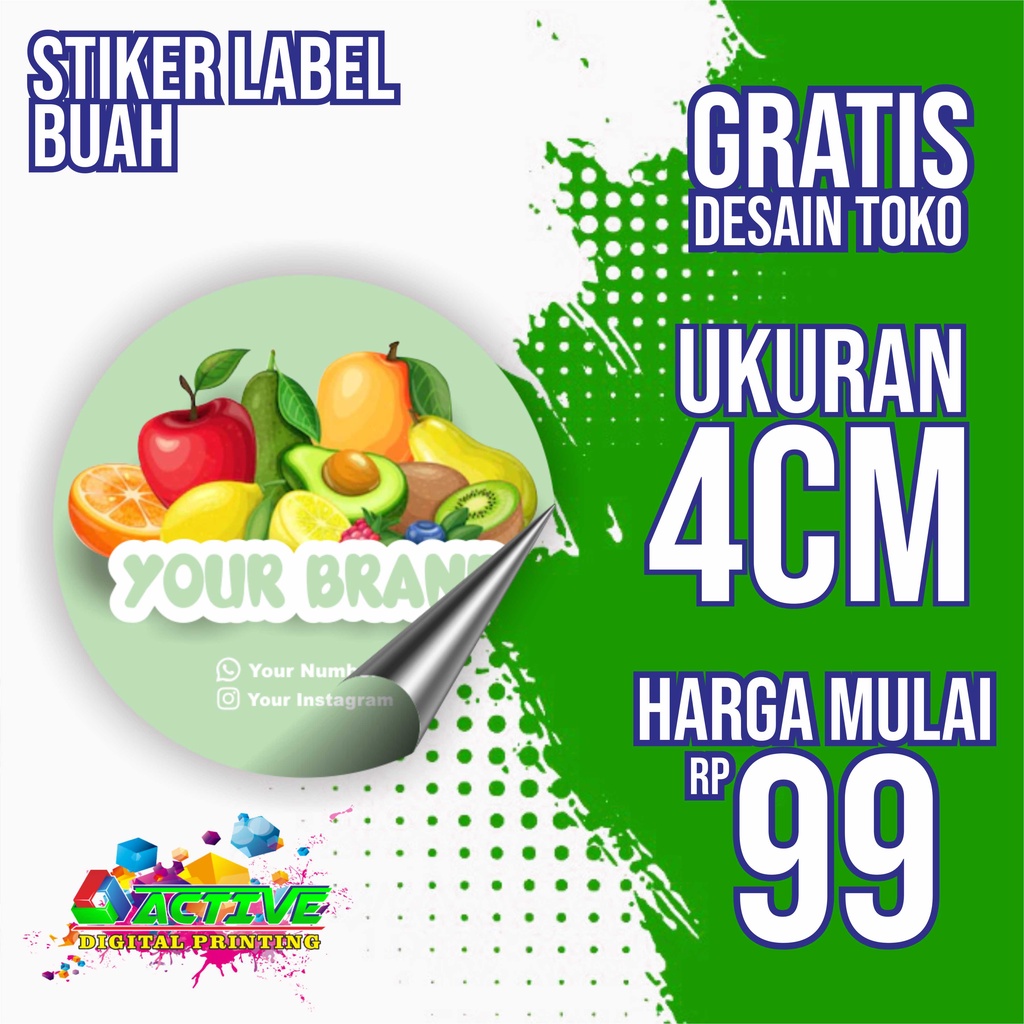 

STIKER BUAH FREE DESAIN TOKO BULAT 4 cm