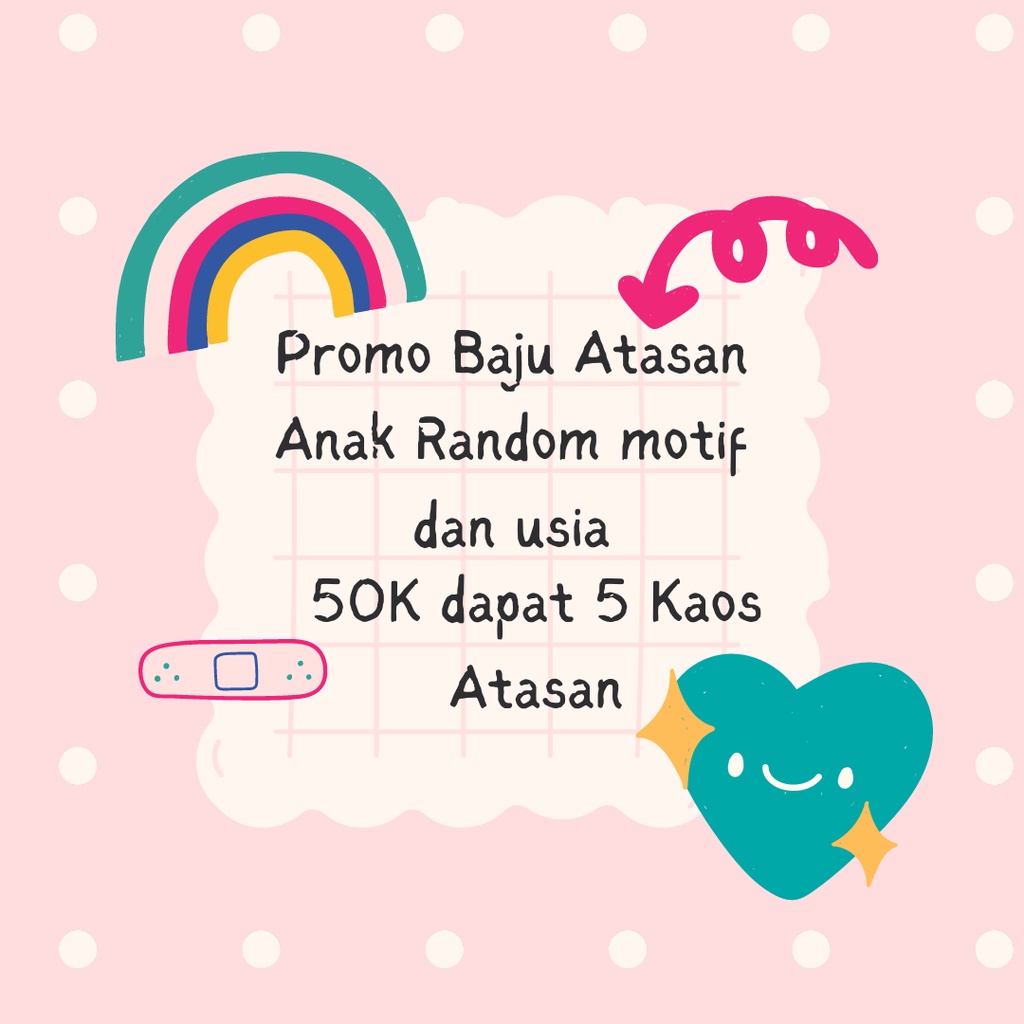 Flash Sale Kaos Anak Laki - laki dan Perempuan