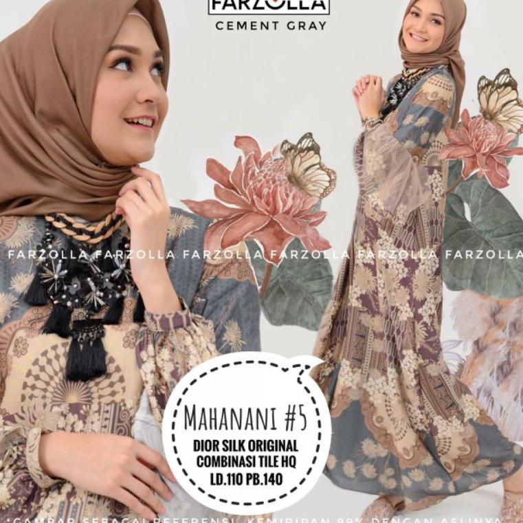 STOK TERBATAS Mahanani Dress Original Farzolla Dress Kondangan Muslim Dress mirip Wearing Klamby Gam