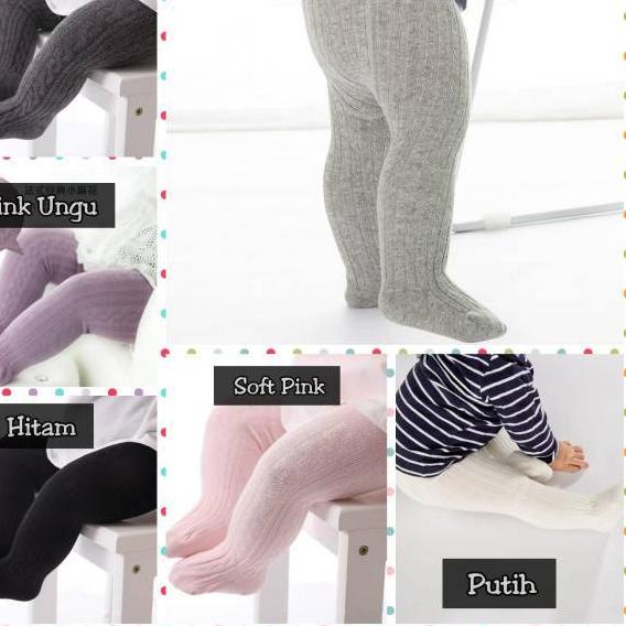 ✱ Celana Legging Polos Tertutup Legging Newborn Perempuan Laki Laki Legging Bayi Tutup Kaki Tebal ➵