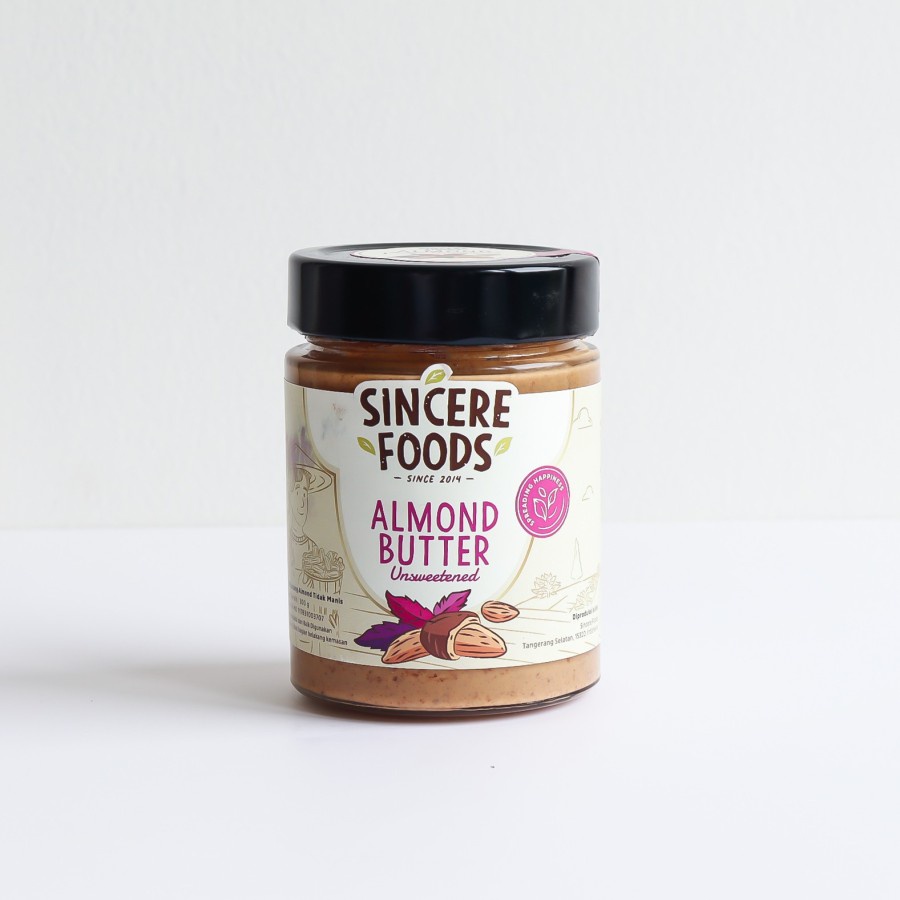 

Unsweetend Almond Butter 300gr - Sincere Foods