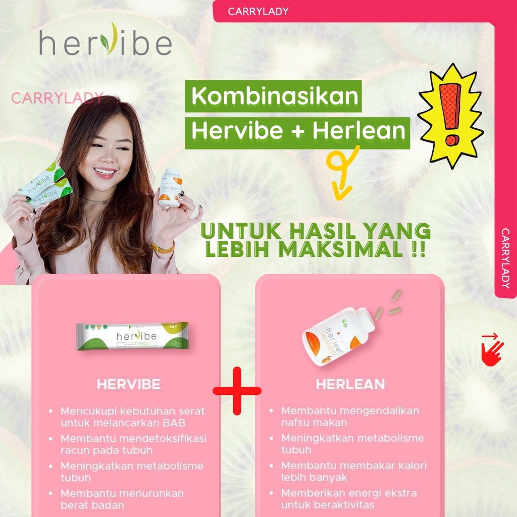 HERVIBE 1 BOX 16 SACHET BY HERWELL FIBER SLIMMING DETOKS DETOX MINUMAN DIET KIWI DETOX PELANGSING DIET HERWELL HER WELL HERSLIM HERLEAN JOYJUS FLIMEAL