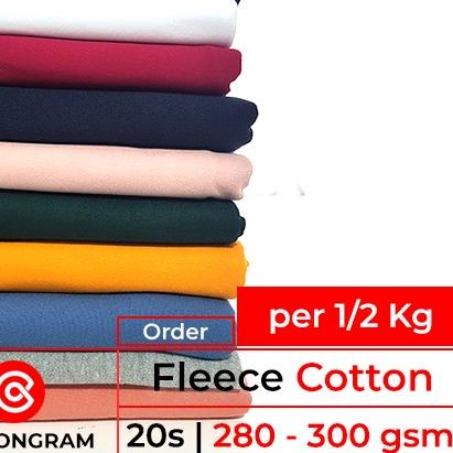 ◘ COTTONGRAM Kain Fleece Cotton Combed Bahan Sweater dan Hoodie Per 500 Gram ➣