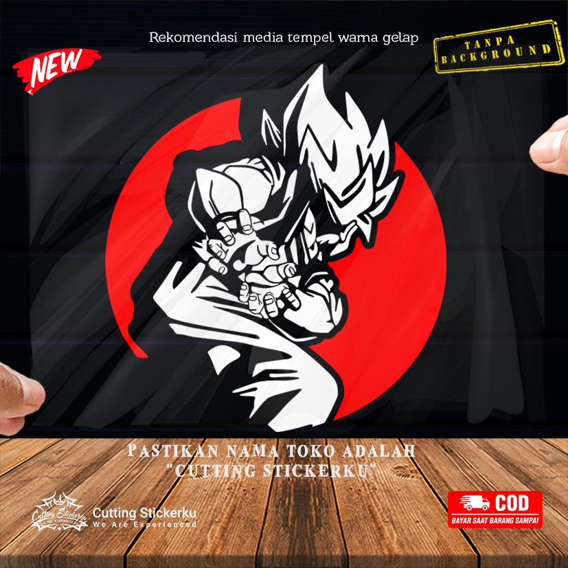 Cutting Stiker Dragon Ball Z Kamehameha Variasi Motor Mobil Sticker Timbul Keren Nyala Dasbor Spakbor Visor Body Kaca Helm Laptop Hologram Reflective Tahan Air Bodi Samping Nama Jepang Scoopy Vario Beat Nmax Pcx Vespa Aesthetic Pickup Anime Windshield