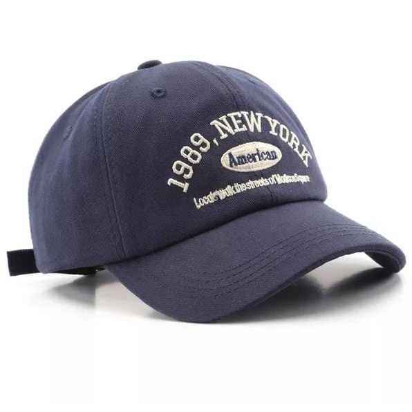 Topi Unisex Hat Soft Material Bordir 1989 New York Pria Wanita Dewasa Cap Baseball Impor Premium Korea Style