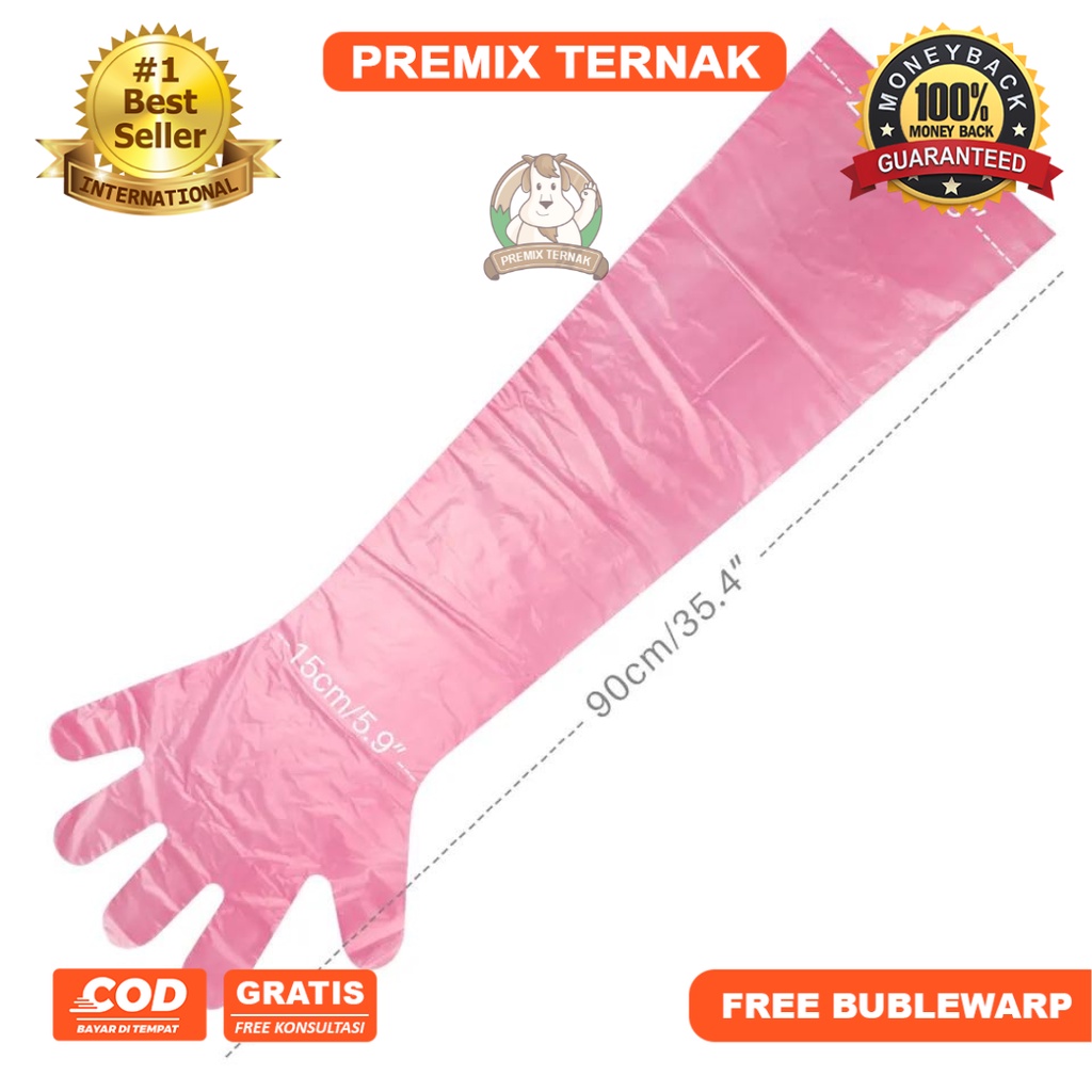 GLOVE IB 1 Pack (50 Pcs) - GLOVE INSEMINASI BUATAN 50 PCS - SARUNG TANGAN INSEMINASI BUATAN