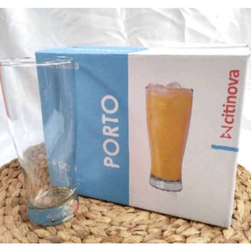 6PCS GELAS JUS / GELAS PORTO / GELAS KACA BENING / GELAS CAFE