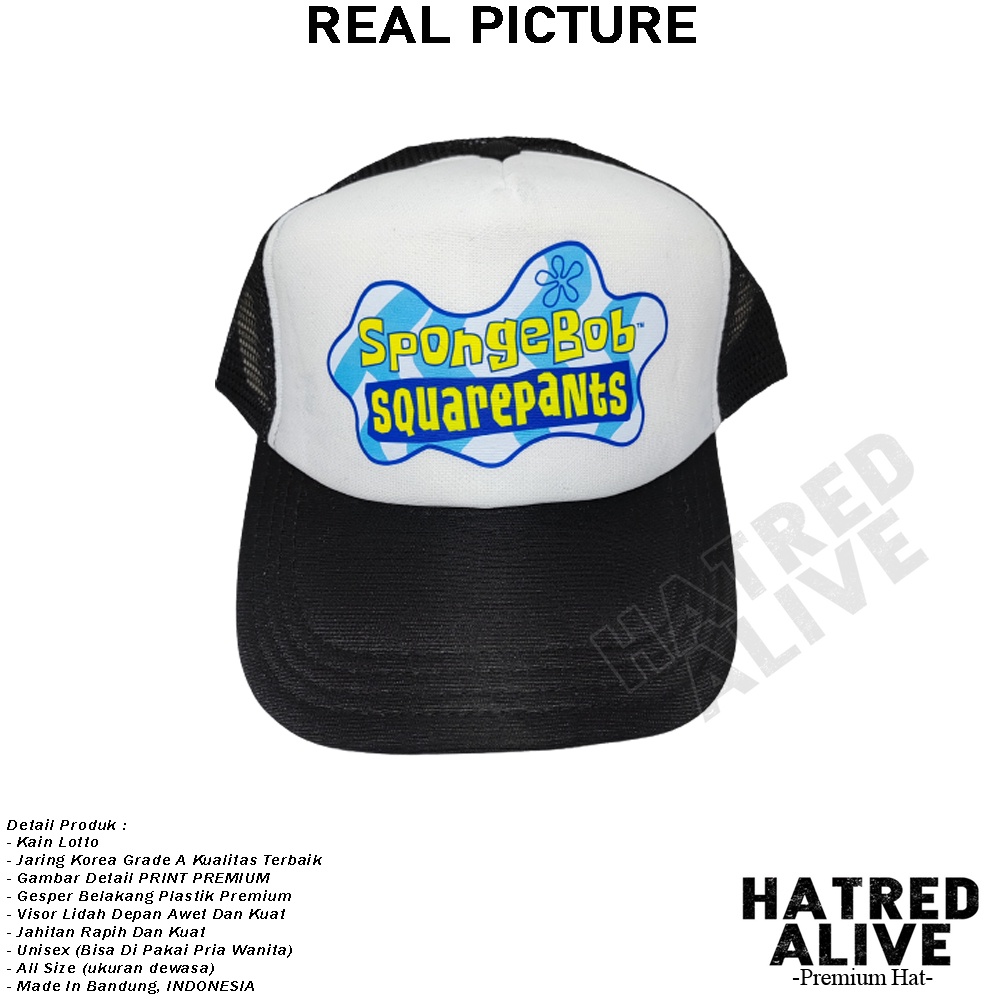 Topi Snapback Caps Baseball Bisbol Trucker Hat Jaring Pria Wanita Sablon Print Motif Gambar Karakter