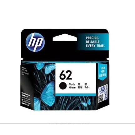 ink cartridge hp 62 black 200 pages for printer envy 5600 5500 7600 office jet 5700 200 c2p04aa - tinta hitam