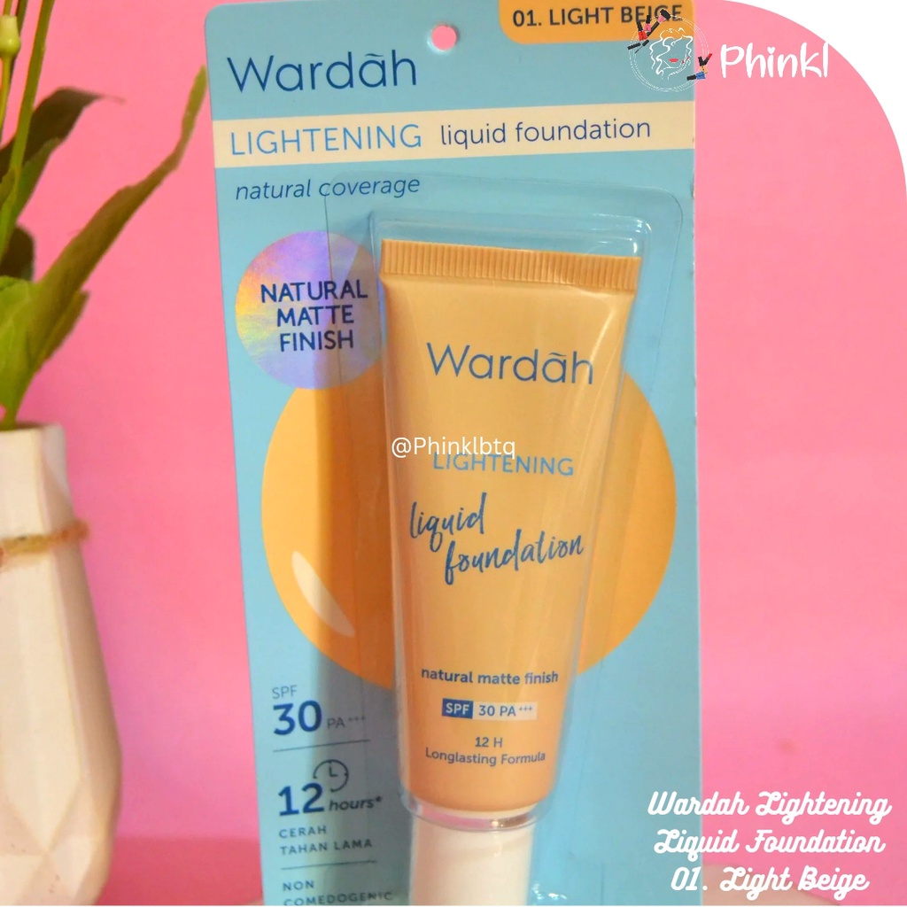 `ღ´ PHINKL `ღ´ ᘺᗩᖇᕲᗩᕼ Wardah Lightening Fondation alas bedak spf 30 hasil natural dengan perlindungan matahari