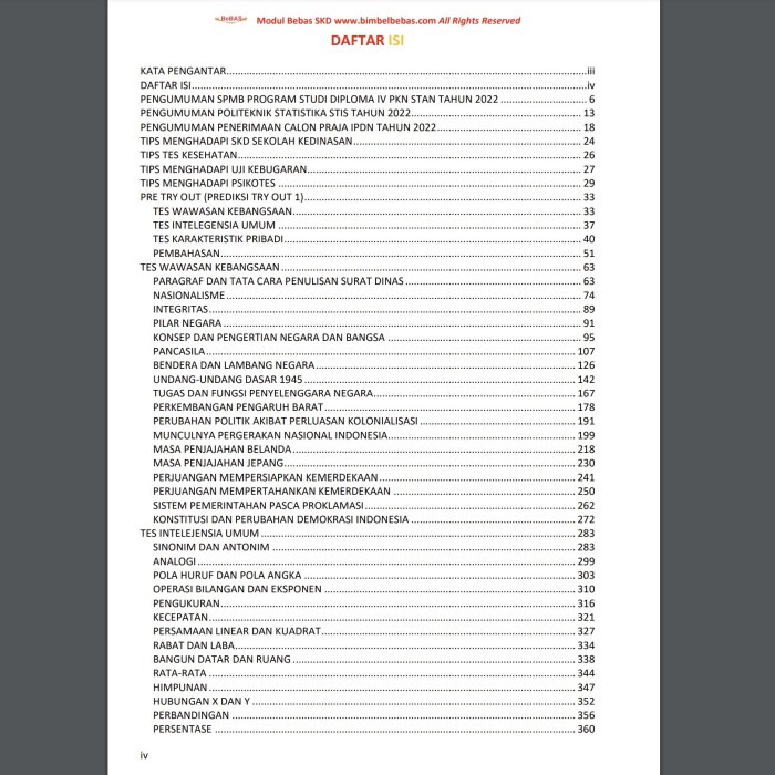BUKU SKD PERSIAPAN MASUK SEKOLAH KEDINASAN