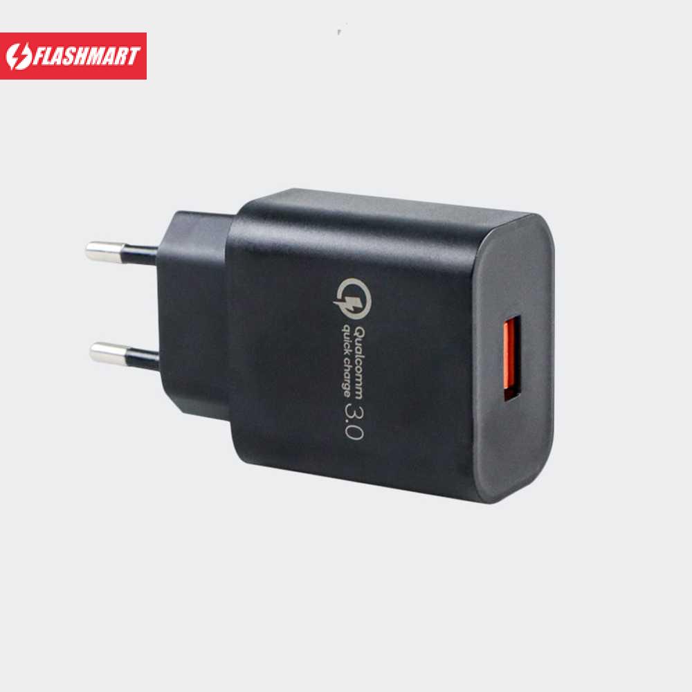 Flashmart Gusima Charger USB Universal Quick Charge 3.0 1 Port EU Plug 18W - GS-552